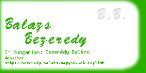 balazs bezeredy business card